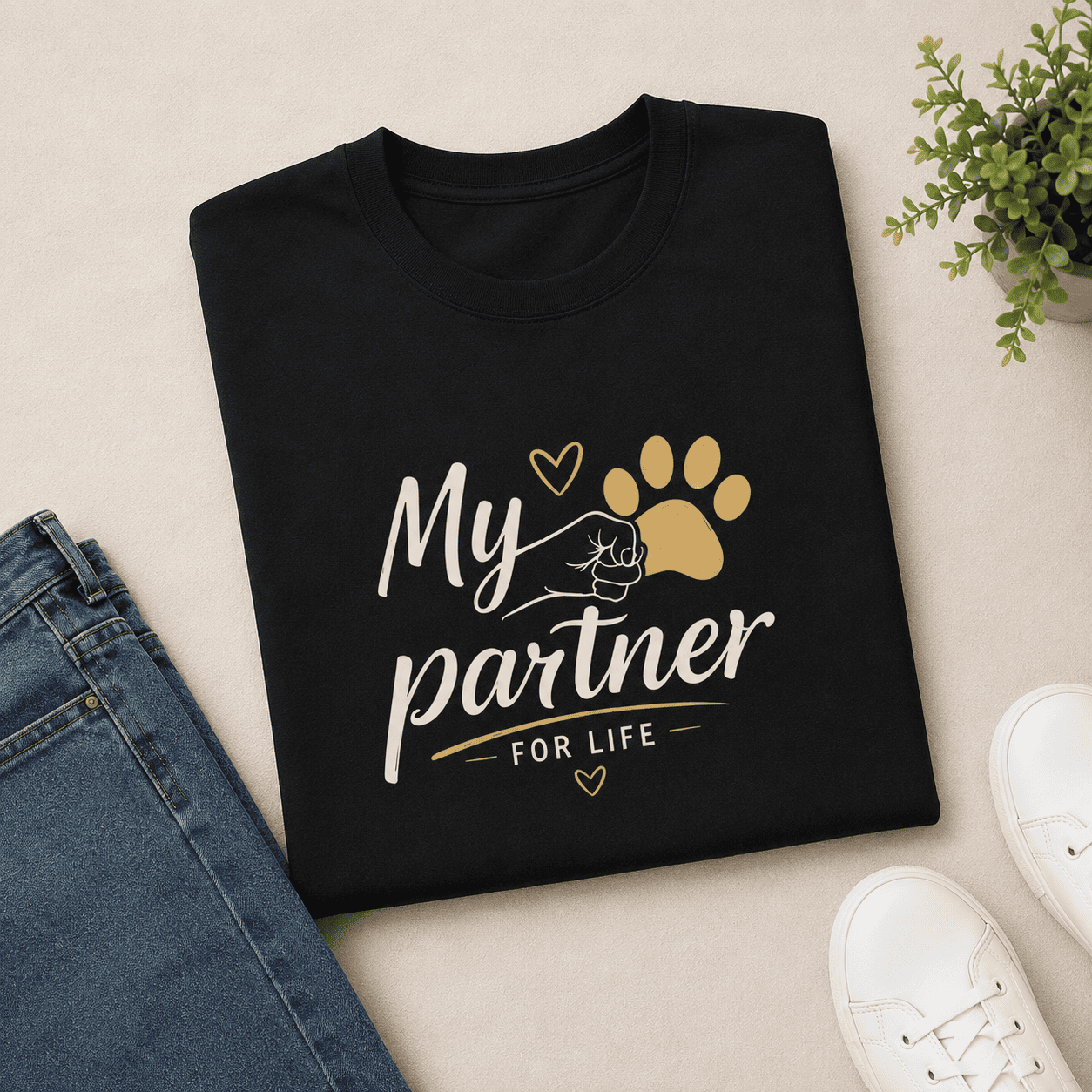 My Partner For Life – Dog Lover T-Shirt