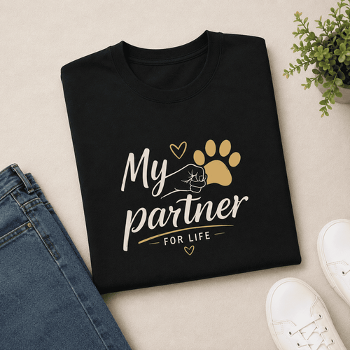 My Partner For Life – Dog Lover T-Shirt