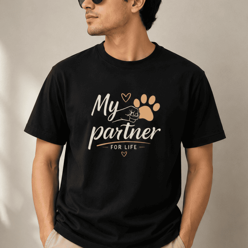 My Partner For Life – Dog Lover T-Shirt